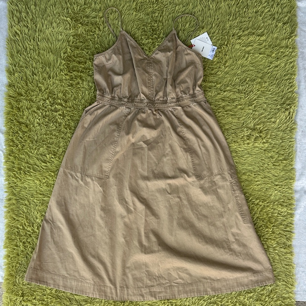 Woolrich Utility Midi Dress Cotton Twill Fabric in Cinnamon NWT Size XL